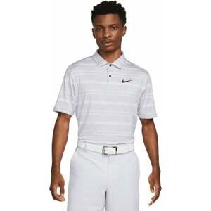 Nike Dri-Fit Tour Mens Striped Golf Polo Oxygen Purple/Football Grey/Black L
