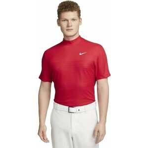 Nike Dri-Fit ADV Tiger Woods Mens Mock-Neck Golf Polo Gym Red/University Red/White M