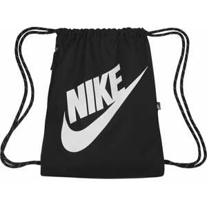 Nike Heritage Drawstring Bag Black/Black/White 10 L Lifestyle ruksak / Taška