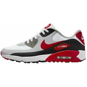 Nike Air Max 90 G Mens Golf Shoes White/Black/Photon Dust/University Red 45