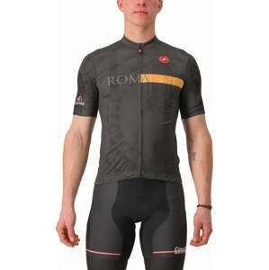 Castelli Giro Roma Jersey Antracite/Dark Gray/Giallo M