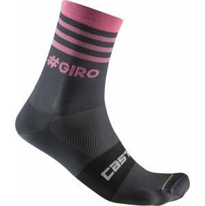 Castelli Giro 13 Stripe Sock Gray/Rosa L/XL Cyklo ponožky