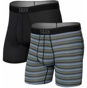SAXX Quest 2-Pack Boxer Brief Sunrise Stripe/Black II L Fitness bielizeň