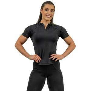 Nebbia Compression Zipper Shirt INTENSE Ultimate Black/Gold XS Fitness tričko