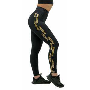 Nebbia Classic High Waist Leggings INTENSE Iconic Black/Gold L Fitness nohavice