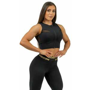 Nebbia Compression Push-Up Top INTENSE Mesh Black/Gold M