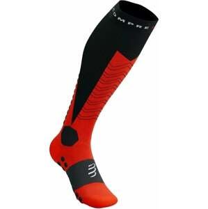 Compressport Ski Mountaineering Full Socks Black/Red T2 Bežecké ponožky