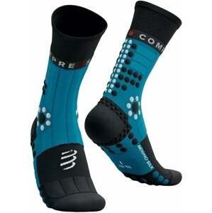 Compressport Pro Racing Socks Winter Trail Mosaic Blue/Black T1 Bežecké ponožky