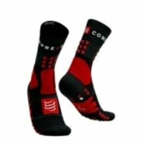 Compressport Hiking Socks Black/Red/White T4 Bežecké ponožky