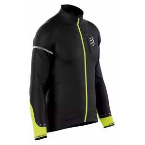 Compressport Hurricane Windproof Jacket Flash M Black/Fluo Yellow M Bežecká bunda