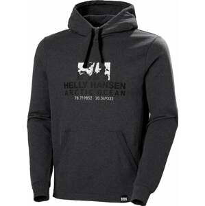 Helly Hansen Men's Arctic Ocean Organic Cotton Hoodie Jachtárska bunda Ebony Melange L