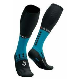 Compressport Full Socks Winter Run Mosaic Blue/Black T1 Bežecké ponožky