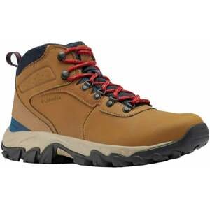 Columbia Pánske outdoorové topánky Men's Newton Ridge Plus II Waterproof Hiking Boot Light Brown/Red Velvet 41
