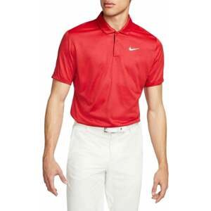 Nike Tiger Woods Dri-Fit ADV Mens Polo Contour Print Gym Red/White L