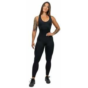 Nebbia One-Piece Workout Jumpsuit Gym Rat Black S Fitness nohavice