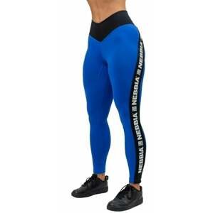 Nebbia High Waisted Side Stripe Leggings Iconic Blue L Fitness nohavice