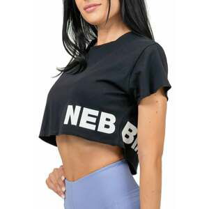 Nebbia Oversized Crop Top Powerhouse Black L Fitness tričko