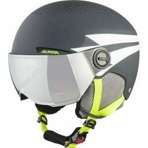 Alpina Zupo Visor Q-Lite Junior Ski helmet Charcoal/Neon Matt L Lyžiarska prilba