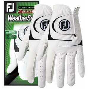 Footjoy Weathersof LLH White 2-Pk ML