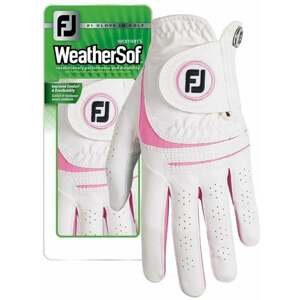 Footjoy WeatherSof Womens Golf Glove White/Pink LH M