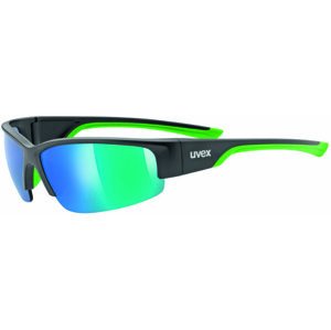 UVEX Sportstyle 215 Black Mat/Green/Mirror Green Cyklistické okuliare