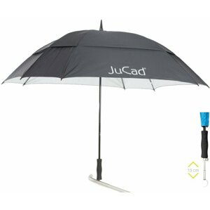 Jucad Telescopic Umbrella Windproof With Pin Black