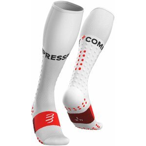 Compressport Full Socks Run White T1 Bežecké ponožky