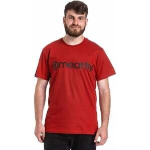 Meatfly Logo T-Shirt Dark Red S Tričko