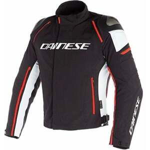 Dainese Racing 3 D-Dry Black/White/Fluo Red 46 Textilná bunda