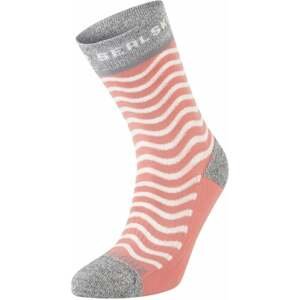 Sealskinz Rudham Mid Length Women's Meteorological Active Sock Pink/Cream/Grey L/XL Cyklo ponožky
