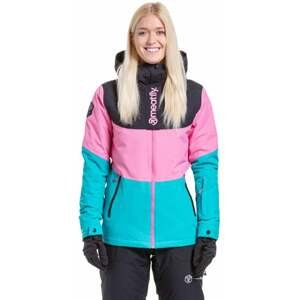 Meatfly Kirsten Womens SNB and Ski Jacket Hot Pink/Turquoise S Lyžiarska bunda