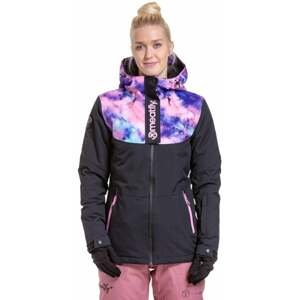 Meatfly Kirsten Womens SNB and Ski Jacket Peach Aquarel/Black L Lyžiarska bunda