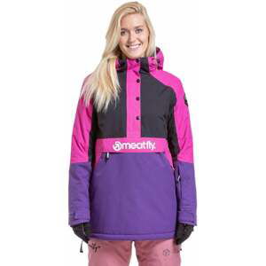 Meatfly Aiko Womens SNB and Ski Jacket Petunia/Black M Lyžiarska bunda