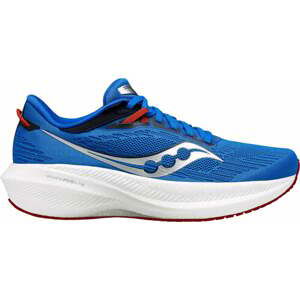 Saucony Triumph 21 Mens Shoes Cobalt/Silver 42 Cestná bežecká obuv