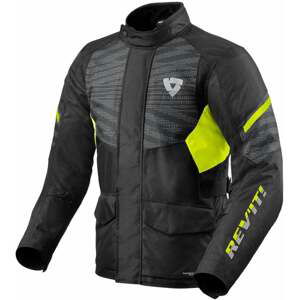 Rev'it! Jacket Duke H2O Black/Neon Yellow L Textilná bunda