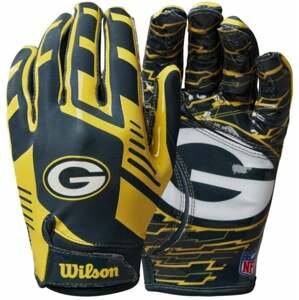 Wilson Youth NFL Stretch Fit Receivers Gloves Green Bay Packers