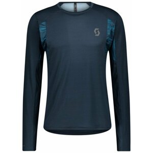 Scott Shirt Trail Run Midnight Blue/Atlantic Blue M Bežecké tričko s dlhým rukávom