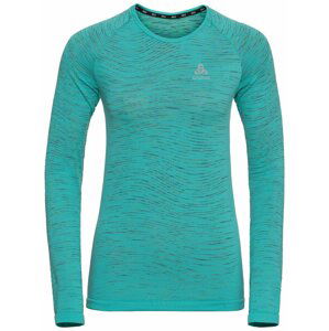 Odlo Blackcomb Ceramicool T-Shirt Jaded/Space Dye S Bežecké tričko s dlhým rukávom