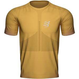 Compressport Racing T-Shirt Honey Gold XL Bežecké tričko s krátkym rukávom