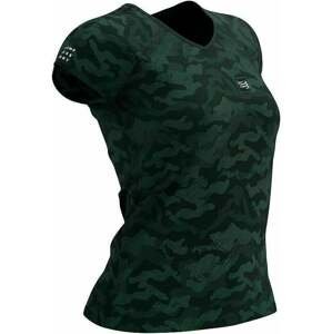Compressport Training T-Shirt Camo Premium Silver Pine S Bežecké tričko s krátkym rukávom