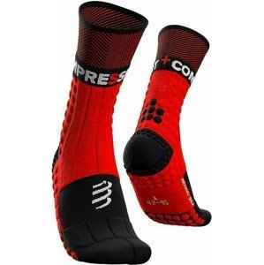 Compressport Pro Racing Socks Winter Trail Black/Red T2 Bežecké ponožky