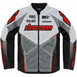 ICON - Motorcycle Gear Hooligan Ultrabolt™ Jacket Red M Textilná bunda