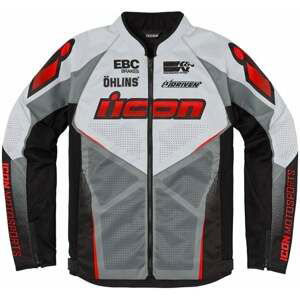 ICON - Motorcycle Gear Hooligan Ultrabolt™ Jacket Red XL Textilná bunda