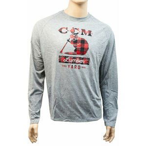 CCM Holiday Mascott Lumber Shirt Long Sleeve Tee Grey SR L