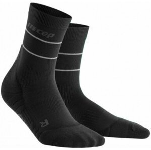 CEP WP4C5Z Compression High Socks Reflective Black II Bežecké ponožky