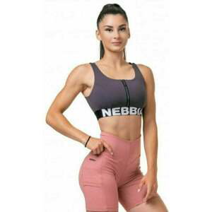 Nebbia Smart Zip Front Sports Bra Marron S Fitness bielizeň