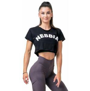 Nebbia Loose Fit Sporty Crop Top Black XS Fitness tričko