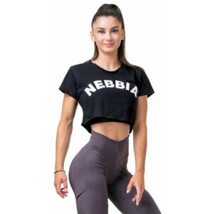 Nebbia Loose Fit Sporty Crop Top Black L Fitness tričko