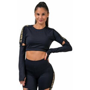 Nebbia Honey Bunny Crop Top Long Sleeve Čierna S Fitness tričko