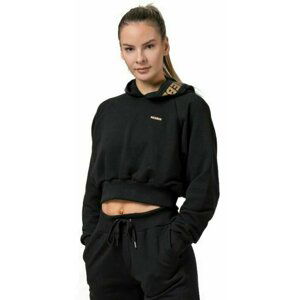 Nebbia Golden Cropped Hoodie Black S